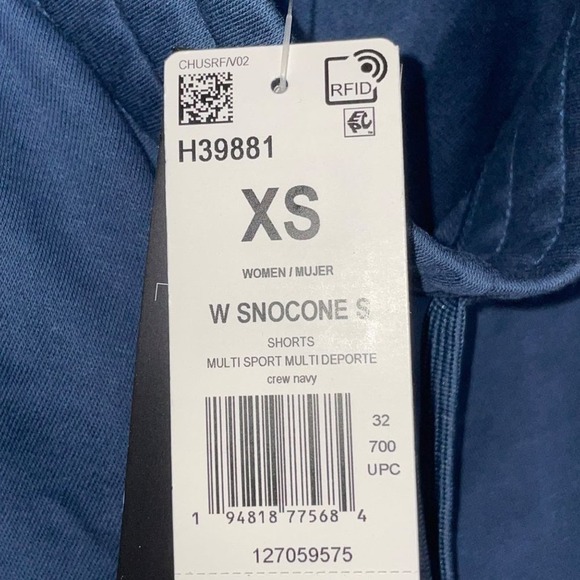 adidas Women's Snowcone Shorts, French terry Navy XS - Picture 8 of 8